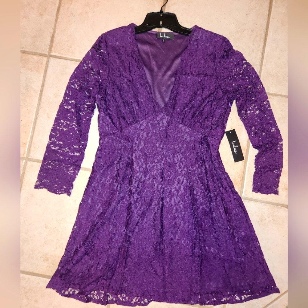 Lace 3/4 sleeve dress